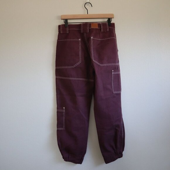 BDG Redish Purple Cargo Pants Size 27 - Picture 3 of 5
